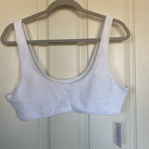 LA Hearts PacSun White Swimsuit Top sz Large